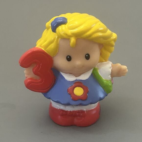 Fisher Price Little People Birthday School Numbers 1 2 3 4 5 and 6 Figures VTG - Picture 4 of 9
